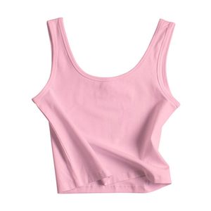 Haute qualité OEM femmes décontracté vêtements de sport mince ample haut court débardeurs Fitness coton Polyester Sexy Style vêtements en gros - Product Image 3