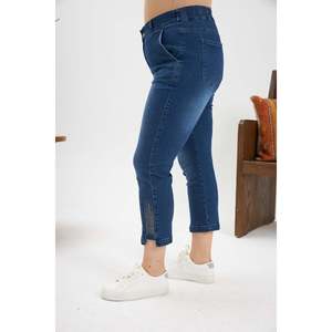 Pantalones Vaqueros de Talla Grande con Detalle de Piedras - Kim. Azul. - Product Image 3