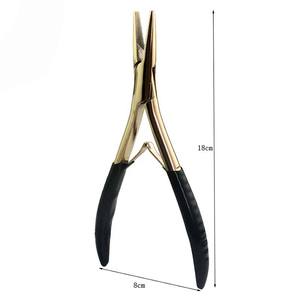 Pinzas de Acero Inoxidable con Punta Plana y Dientes para Extensiones de Cabello - Product Image 4