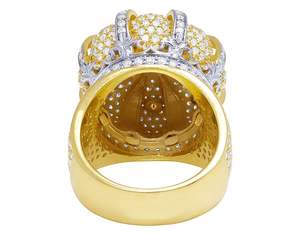 <b>Crown</b> Style <b>Mens</b> <b>Ring</b> in 10K Gold Iced Out with Lab Grown Diamonds Luxury Hip Hop Party Jewelry - Product Image 5