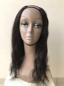Raw Malaysian Hot Products 22" Natural Wavy <b>U</b> <b>Part</b> <b>Wig</b> Single Donor Wholesales Remy Cuticle Aligned Virgin Human Hair Extensions - Product Image 3