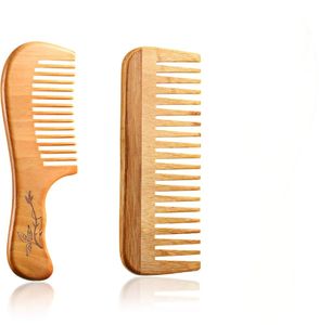 Peine para Cabello de Madera Natural con Bordes Hechos a Mano, Color y Logotipo Personalizables, para un Desenredado Suave, Agarre Cómodo y Cuidado del Cabello Saludable - Product Image 2