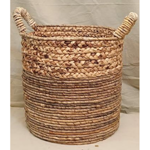 Juego de 4 Cestas tejidas de jacinto de agua trenzada y corteza de plátano PDBS2323 - Product Image 1