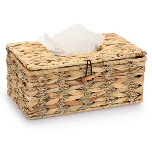 Caja de pañuelos de ratán ideal para superponer texturas y añadir un toque natural a dormitorios, salas de estar y baños. - Product Image 6