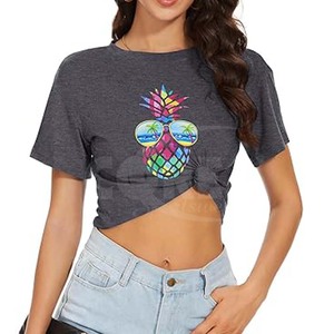 เสื้อกล้ามผ้าฝ้ายแฟชั่นแบบหลวมพิมพ์ลายพิมพ์ซับลิเมชันสำหรับยิมเสื้อครอปโลโก้ตามสั่งฤดูร้อน - Product Image 2