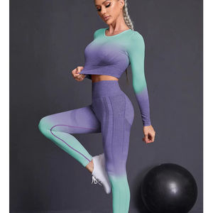 PromotionCustom imprimé femmes Yoga ensembles/100% respirant et à séchage rapide matériel fait femmes Yoga ensembles - Product Image 5