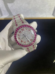 <b>Men's</b> Luxury Stainless Steel 41mm Dial Diameter VVS1 Moissanite pink & White Diamond Sport <b>Watch</b> Mechanical Hip Hop Collection - Product Image 3