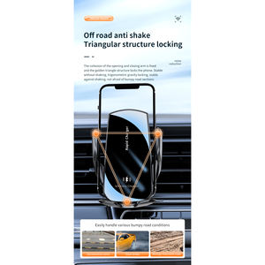 Chargeur de voiture sans fil rapide 10W compatible Qi pour iPhone et Android, fixation tableau de bord avec centrage automatique et verrouillage de sécurité - Product Image 3