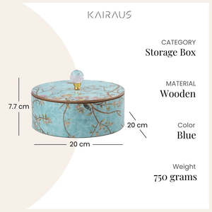 Exquisite Round Wooden <b>Storage</b> <b>Box</b> for Jewelry Organization - Product Image 4