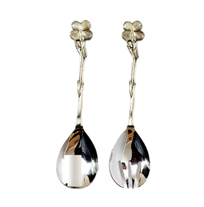 Gran oferta, vajilla, cubiertos, servidor de ensalada de latón con niquelado para hotel a precio razonable, servicio de ensalada hecho a mano - Product Image 3