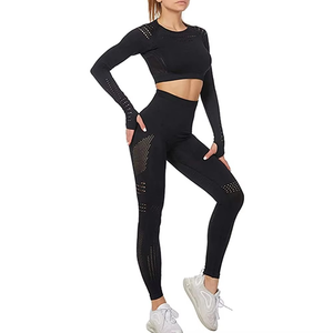 Nuevo estilo, traje de Yoga para mujer, conjunto deportivo de buena calidad, sin costuras, Scrunch Top Butt, ropa de gimnasio de tendencia y mallas para mujer - Product Image 4