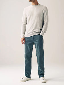 Pantalons larges à jambes larges en tissu teint en pièce, de qualité d'exportation, de dernière génération, bleu droit, pour hommes, personnalisés en gros, imperméables, respirants, automne - Product Image 2