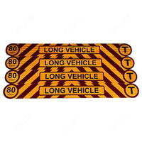 Zambie véhicule Chevron rouge jaune refléter autocollant auto-adhésif 200mm x 1.7m camion réflecteur avertissement bande de sécurité réfléchissante