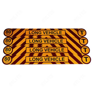 Zambia veicolo Chevron rosso giallo riflesso adesivo autoadesivo 200mm x 1.7m catarifrangente nastro di sicurezza - Product Image 4