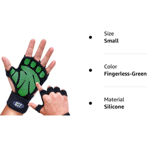 Guantes de gimnasio ventilados de neopreno para entrenamiento físico Entrenamiento de fuerza y flexiones-Correa de muñeca ajustable antideslizante - Product Image 2
