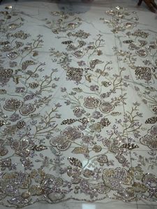 Cao Cấp Sequin Thêu Vải Lưới Với Đẹp Hoa Mẫu Tính Năng Không Thấm Nước Cho Partywear Áo Sarees Dresses - Product Image 3