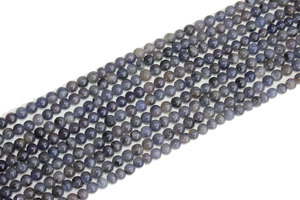 Collier en cristal naturel, perles d'iolite lisses, pierre rouge polie, bijoux, brin lâche, grossiste en pierres précieuses pour la guérison - Product Image 3