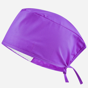 Pink Nursing Cap Spandex/Polyester Twill Woven Unisex Hospital Uniform Accessory with <b>Tie</b> <b>Back</b> - Product Image 5