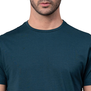 T-shirts pour hommes à manches courtes respirants personnalisés 100% coton/fibre de bambou tricoté partout - Product Image 4