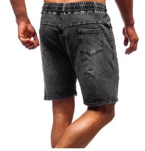 Pantalones cortos lavados con ácido para hombre con logotipo bordado personalizado en color sólido, ropa de verano, nuevos pantalones cortos lavados con ácido para hombre a la moda a la venta - Product Image 4