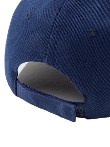 Compre gorras de béisbol de 6 paneles azul marino con logotipo personalizado con patrón personalizado y cierre de hebilla de metal diseño superior gorras de béisbol - Product Image 5