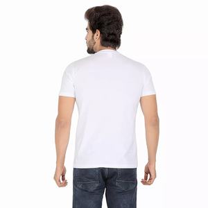 T-shirt classique en coton blanc uni pour homme, unisexe, doux, respirant, manches courtes, impression personnalisée en gros disponible - Product Image 2