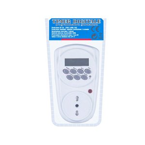 Presa elettrica Timer digitale settimanale con spina 16A, presa doppia 10/16A, Max 3680W-materiali elettrici/spine - Product Image 2
