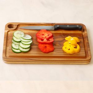 Planche à découper en bois avec jus rainure planche à découper fruits et légumes planche à découper cuisine décor plateau pour cuisine - Product Image 2