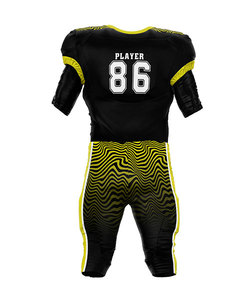 Maillot d'uniforme de football américain personnalisé authentique en maille respirante avec longueur de manches courtes de grande taille - Product Image 6