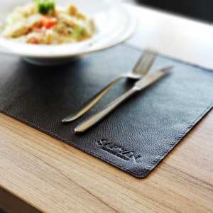 Custom Luxury Embossed Leather Table <b>Mat</b> for Restaurant Hotel Use Heat Resistant Non-Slip <b>Waterproof</b> Smell Proof Heavy Duty - Product Image 4