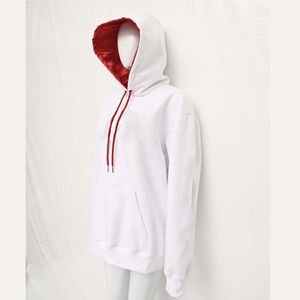 Sudadera con capucha blanca elegante hecha de tela suave de primera calidad Diseño cómodo de sudadera con capucha Cordón ajustable - Product Image 3