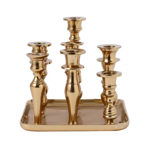 Arm Candelabra Modern Minimalist <b>Gold</b> Luxury <b>Candle</b> Holder Metal <b>Pillar</b> Stand for Wedding Decorative Candlesticks <b>Candle</b> - Product Image 4
