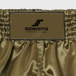 Short de Muay Thai à logo personnalisé pour hommes, meilleure vente en gros, short léger en spandex et polyester respirant et à séchage rapide - Product Image 3