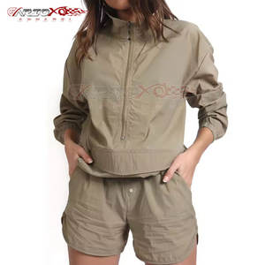 Conjunto de pantalones cortos cortavientos de verano para mujer con forro de malla y sensación ligera Conjunto de pantalones cortos cortavientos de moda - Product Image 4