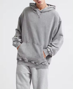 Sweat à capuche surdimensionné et lavé à la cire pour hommes de haute qualité 100% coton style pull par les fabricants - Product Image 4