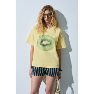GRIMELANGE ASTERIVE Camiseta oversize de algodón orgánico con cuello redondo y estampado para mujer - Product Image 3
