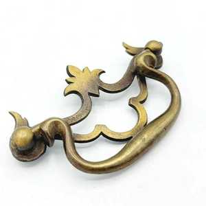 Tirador de latón Vintage para restauración de cajones, muebles de gabinete, herrajes artesanales decorativos de estilo antiguo - Product Image 5