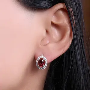 Boucles d'oreilles pendantes tendance en argent sterling 925 avec diamant/perle/émeraude pour femmes (certificat GIA) - Product Image 4