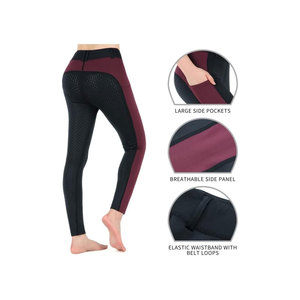 Leggings de equitación de cintura alta con ajuste elástico para mayor soporte y comodidad durante la montada. - Product Image 3