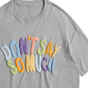 T-shirts pour hommes en coton 100% de haute qualité, impression en relief, confortables et de qualité supérieure, vente en gros - Product Image 3