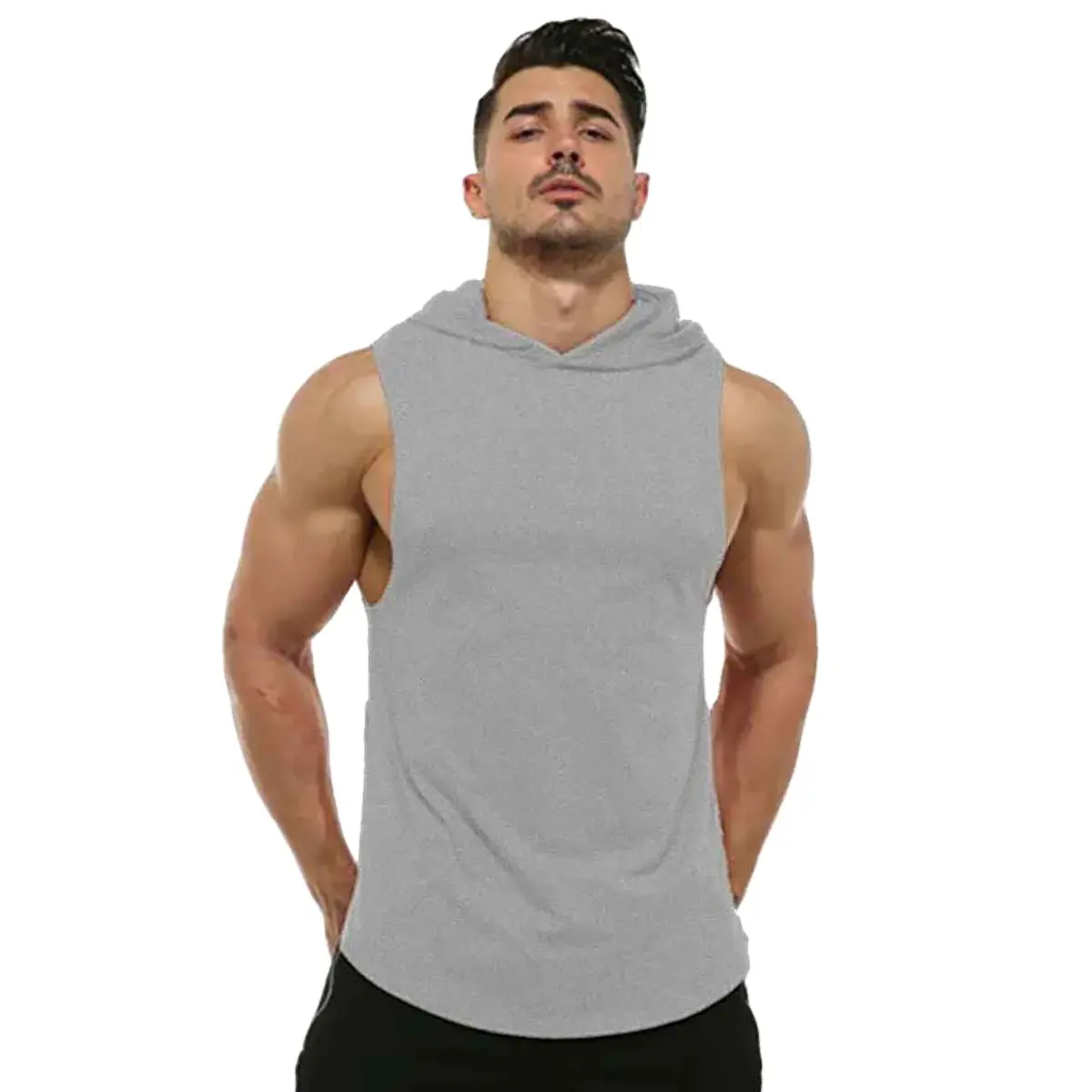 OEM Men Fitness Cotton spandex Gym Clothing Tank Tops OEM Logo Quick Dry Tanktop Bodybuilding Custom printing tanktop