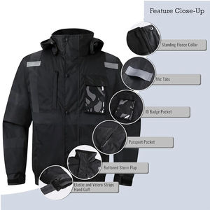 Chaqueta de Seguridad Reflectante de Alta Visibilidad, Impermeable, de Softshell, para Construcción, Ropa de Trabajo, Fabricada por HSI - Product Image 3