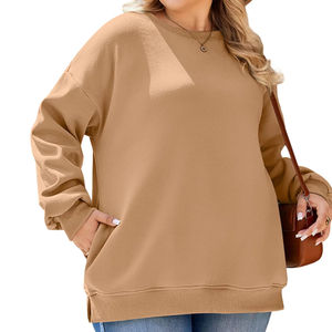 Sweat-shirt en polaire décontracté pour femme, 100 % coton, manches longues, coupe-vent, respirant, écologique et confortable – Nouvelle collection hiver, vente flash - Product Image 4