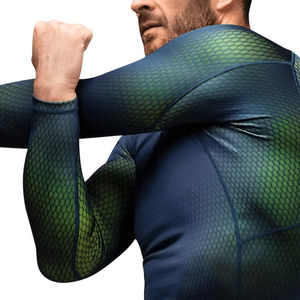 Unisex Plus Size MMA <b>Rash</b> <b>Guard</b> Custom Logo Compression Long Sleeve Breathable 220g Polyester Shirt Custom Color Sublimation - Product Image 4