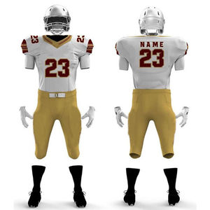 2025 uniforme de fútbol americano Unisex de alta calidad 100% poliéster Color sólido conjunto de equipo de manga corta - Product Image 6