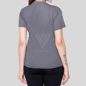 Camisetas Deportivas Holgadas para Mujer con Logotipo Personalizado, de Secado Rápido y Manga Corta para Ejercicio en Verano - Product Image 4