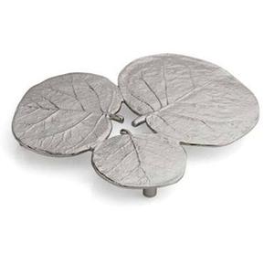 Plateau en métal argenté en forme de feuille de qualité supérieure décoration de mariage et de maison pour table à manger service de salade sucrée d'hôtel - Product Image 4