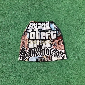 Pantalones cortos sueltos Premium con logotipo personalizado de bajo precio, ropa de gimnasio para hombre, pantalones cortos de baloncesto personalizados con bandera de EE. UU. - Product Image 5