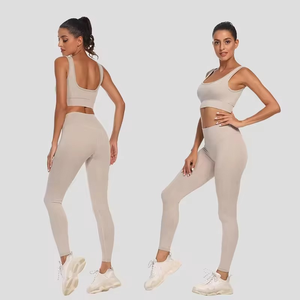 Nouveau gros vêtements de sport vêtements d'entraînement femmes tenue de Yoga 2 pièces ensemble de Yoga pour femmes ensembles de tenues à séchage rapide - Product Image 4