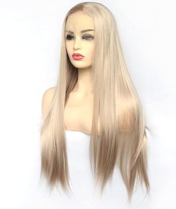 Wig rambut Remy candi kualitas tinggi 360 HD berenda dalam abu pirang alami & tampilan elegan